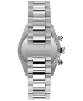 Men's Quartz Analog Silver-Tone Stainless Steel Watch, 39mm