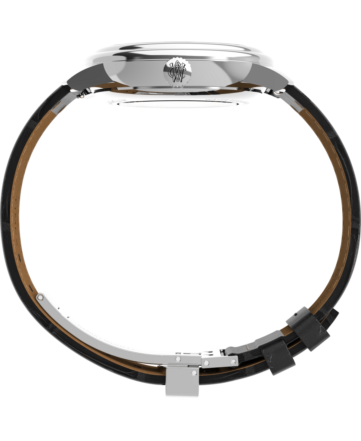 Timex Men's Mechanical Automatic Black Leather Watch, 41mm