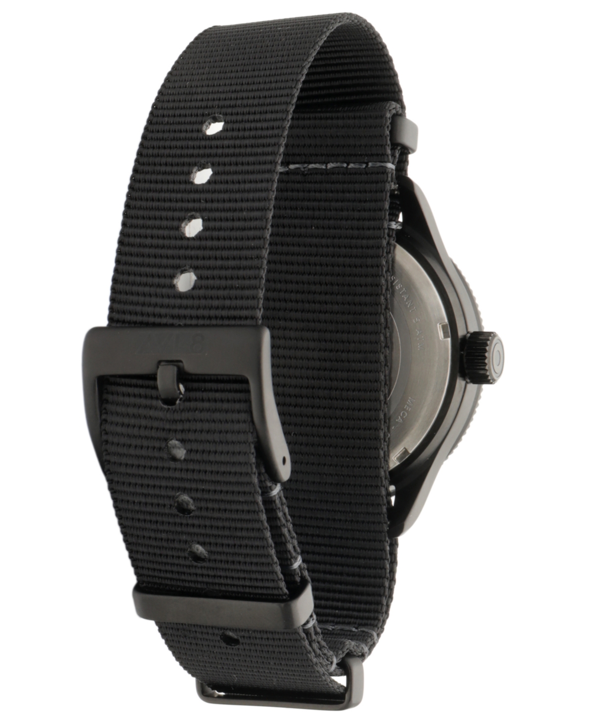 Avi-8 Men's Flyboy Airmaster Sector Meca-quartz Black Nylon Strap Watch, 40mm In Black
