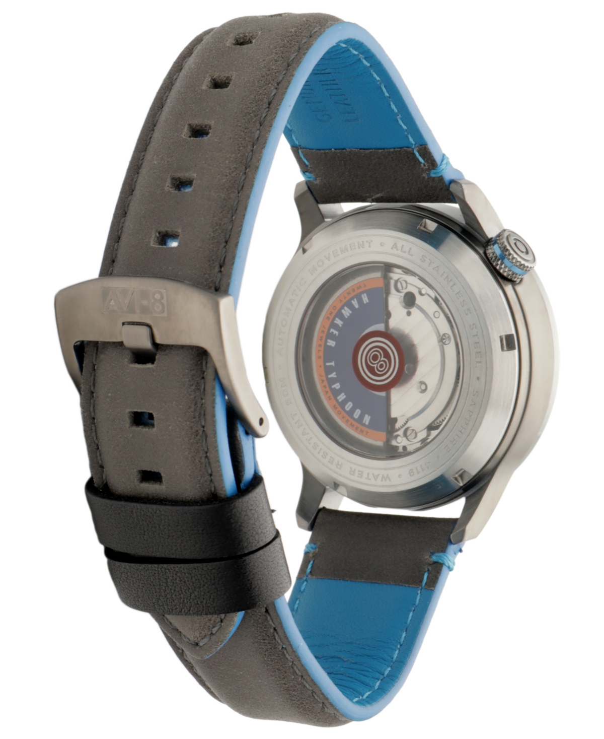 Avi-8 Men's Hawker Typhoon Baldwin Automatic Leather Strap Watch