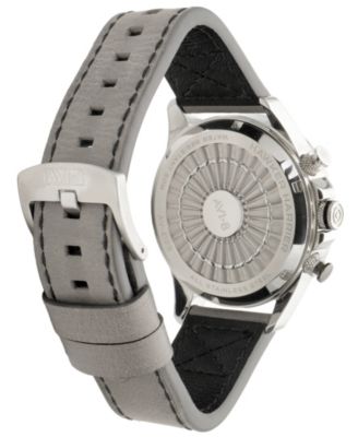 Men's Hawker Harrier Matador Chronograph Gray Leather Strap Watch, 44mm