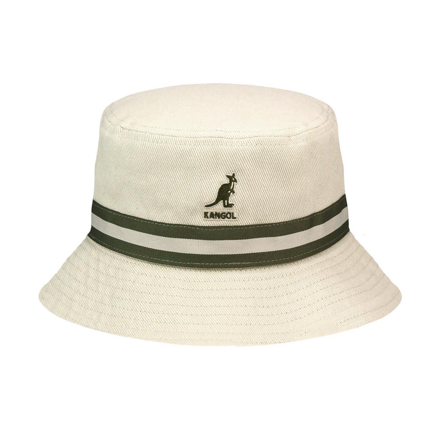 Мужская панама Kangol Stripe Lahinch Bucket Hat, цвет: Бежевый — фото 1