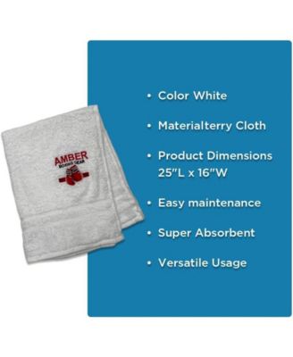 Boxing Workout Towel, Ultra-Soft Terry Cloth, Highly Absorbent, Durable & Odor-Resistant, Quick-Dry, Machine Washable – Ideal for Boxing, Gym, Sports & Fitness Training – White, 16 x 25 Inches