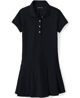 Little Girls Short Sleeve Mesh Pleated Polo Dress