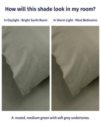 Luxury 100% Egyptian Cotton Percale Pillow Cases King Size Set of 2 - Classic, Lightweight, Soft & Breathable, Fits King Size Pillows
