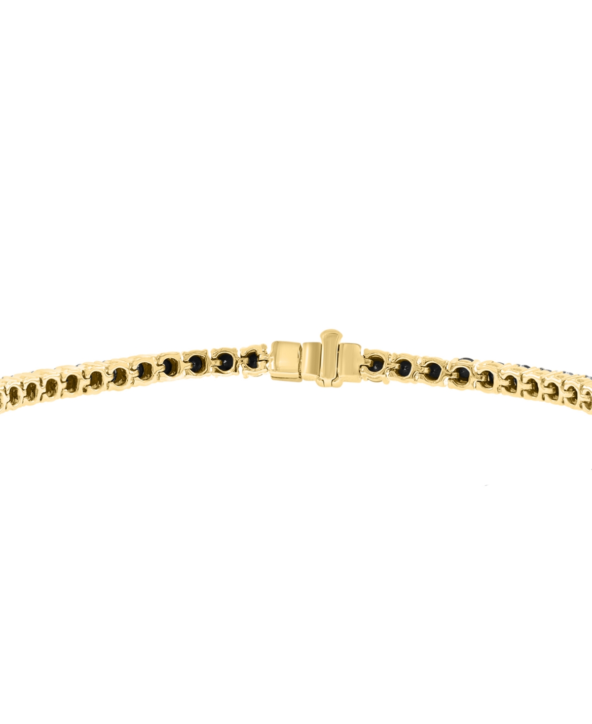 Effy Collection Effy Men's Black Diamond Tennis Bracelet (5-7/8 Ct. T.w.) In 14k Gold In Gold