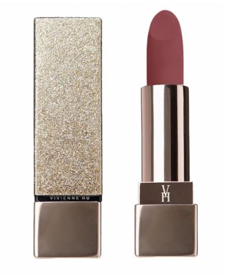 Vivienne Hu Goldsand Long Lasting Creamy Satin and Soft Matte Lipstick, 0.15 oz - 905 Dark Coral