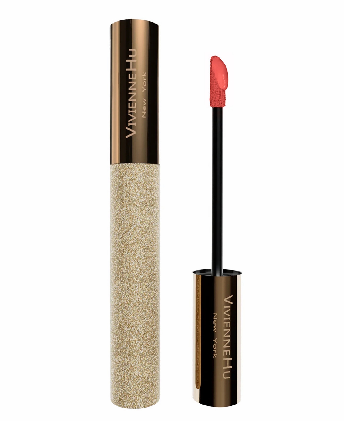 Shop Vivienne Hu Goldsand Max Shine Lip Gloss, 0.15 Oz. In 607 Red Peony