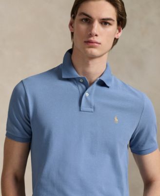 Men's Cotton Custom Slim Fit Mesh Polo Shirt