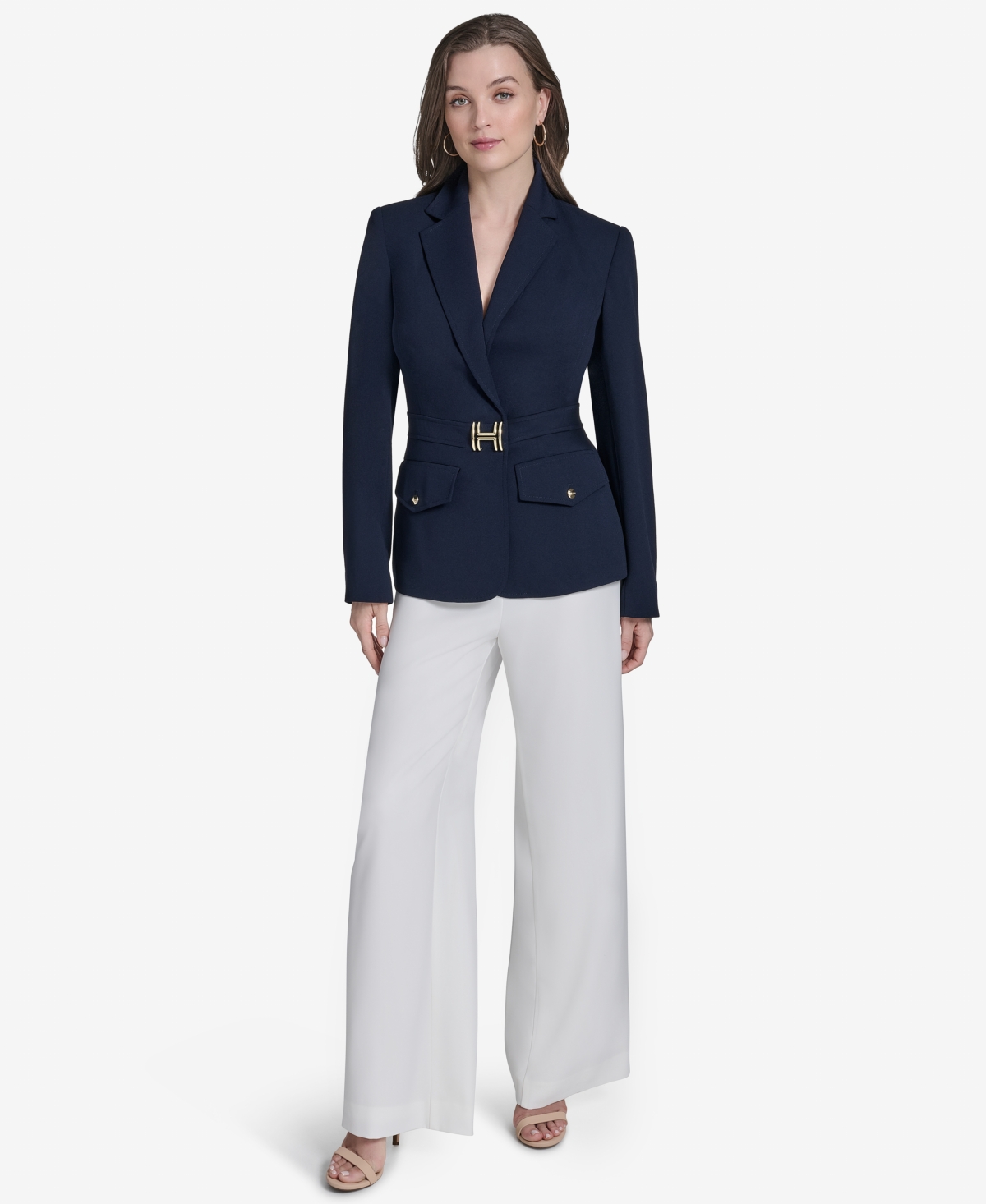 HALSTON WOMEN'S NOTCHED COLLAR BLAZER 