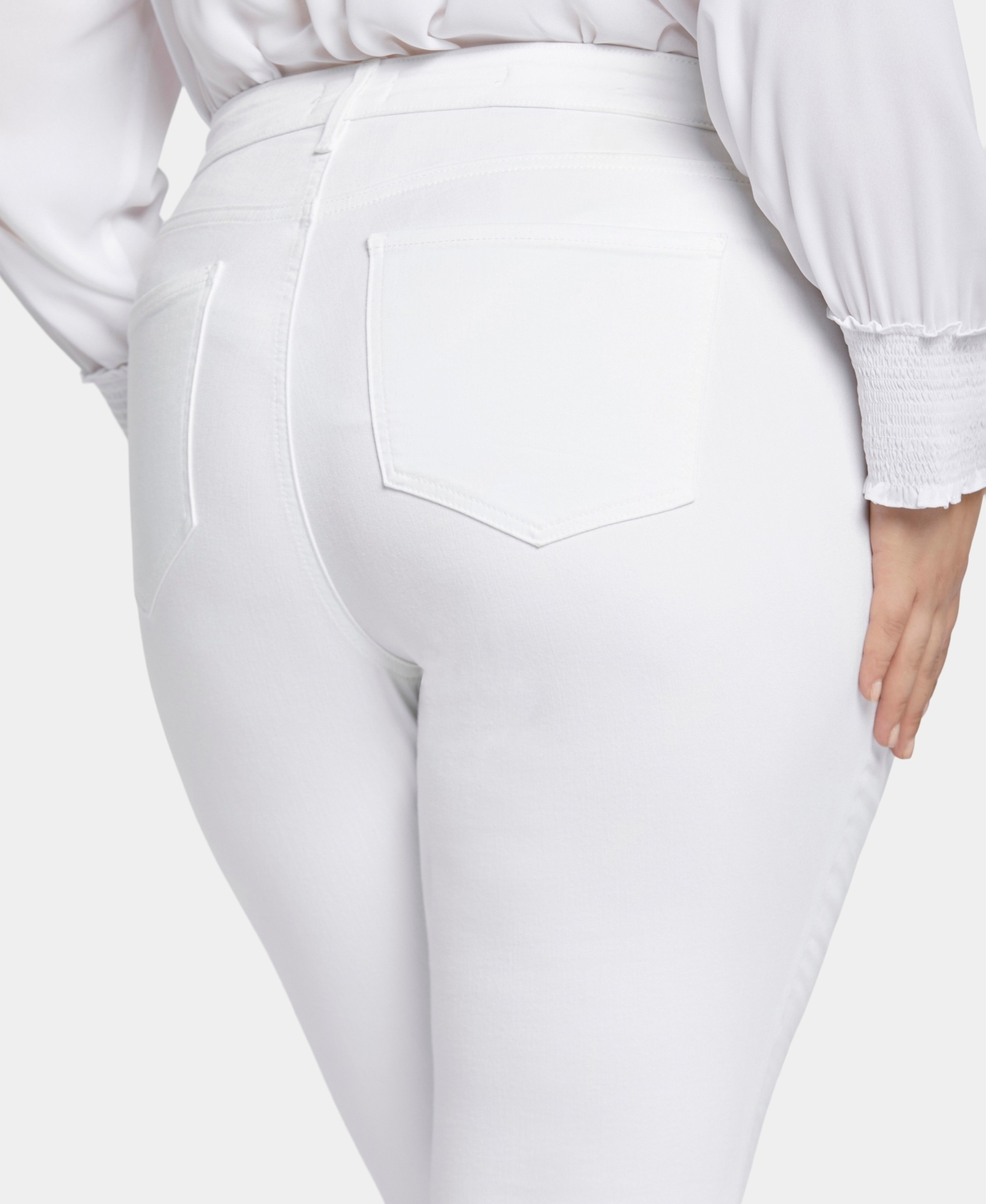 Nydj Plus Size Marilyn Straight Jeans In Optic White