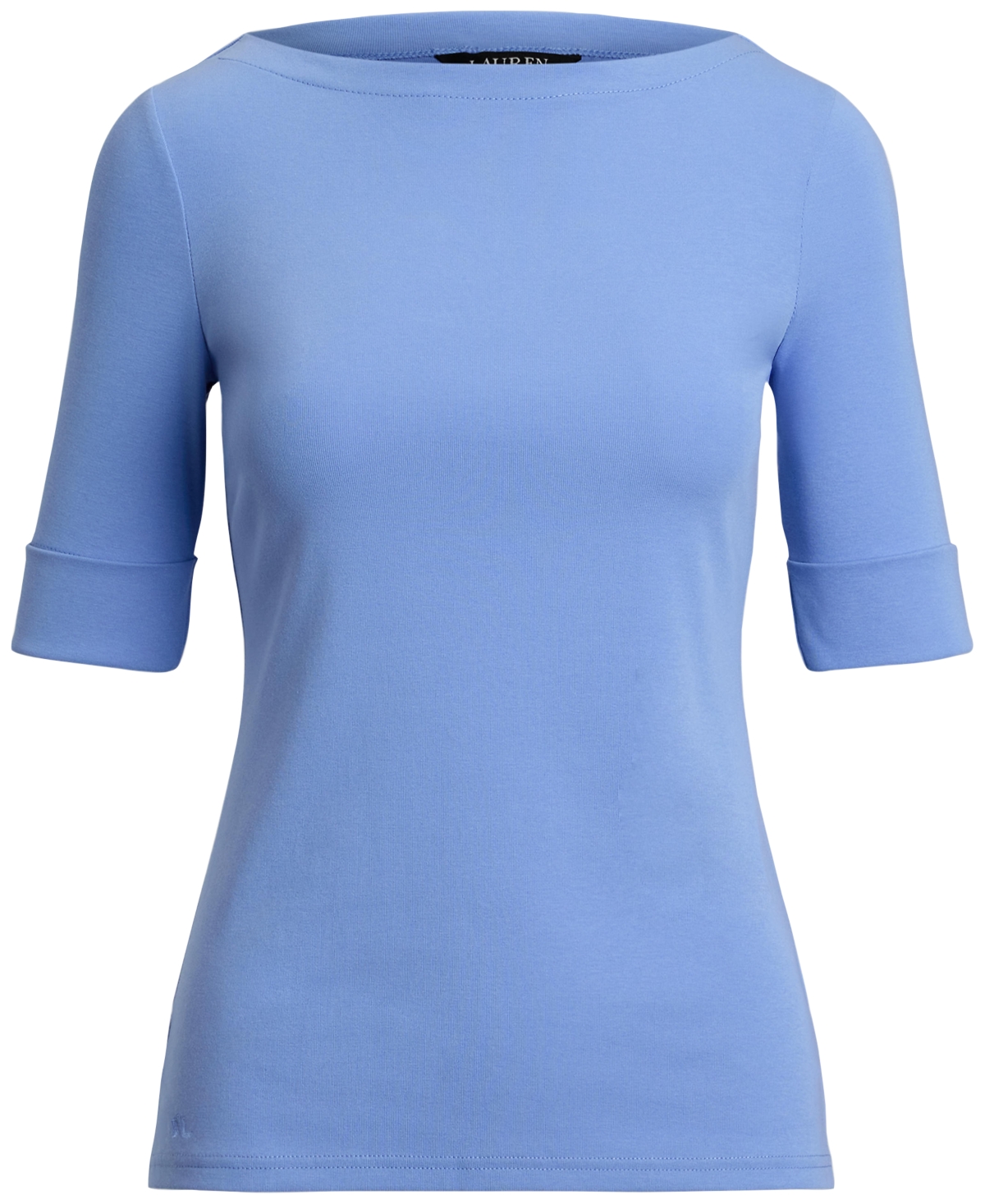RALPH LAUREN STRETCH COTTON BOATNECK T-SHIRT 