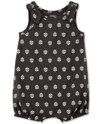 Carter's - Baby Girls Floral-Print Cotton Romper