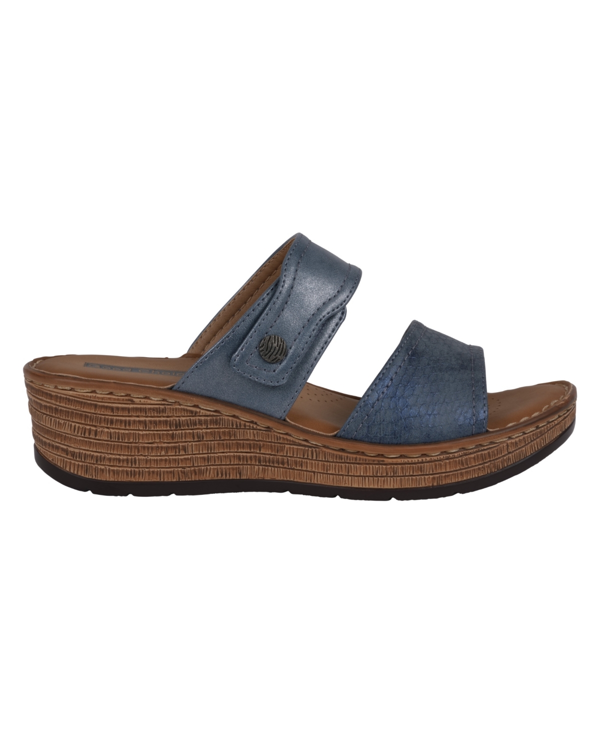 Gc Shoes Women's Meli Slip-on Wedge Sandals In Navy