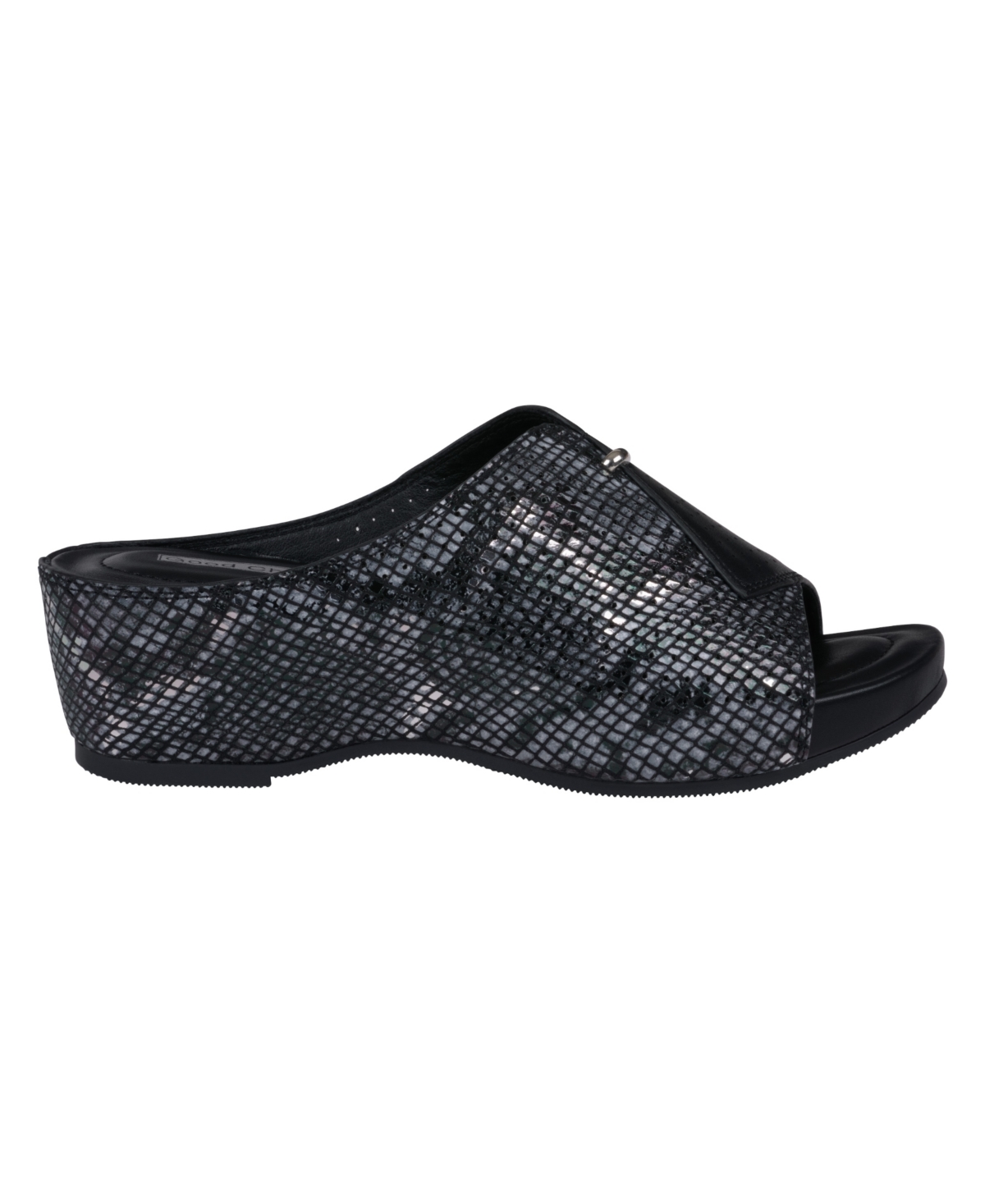 Gc Shoes Dacia Wedge Slide Sandal In Black