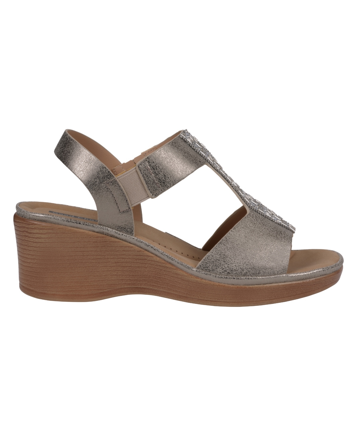 Gc Shoes Elissa Wedge Sandal In Pewter