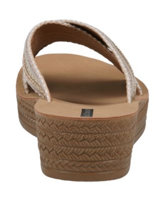 Women's Robyn Embellished Crisscross Strap Wedge Sandals