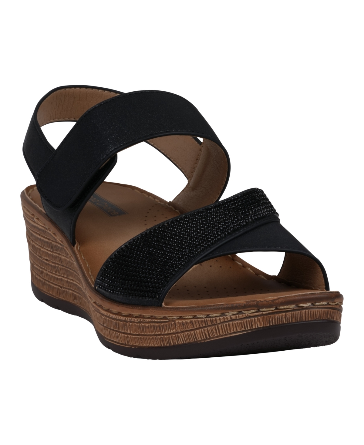 Women's Lux Embellished Wedge Sandals - Blush