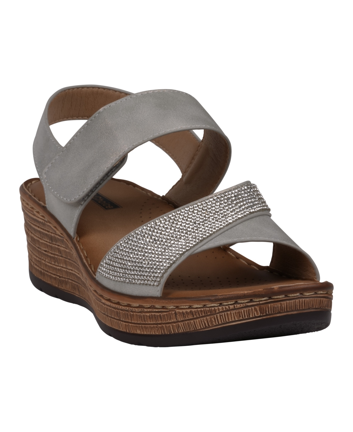 Women's Lux Embellished Wedge Sandals - Blush