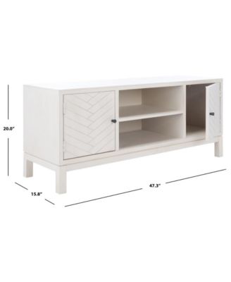 2-Door 1-Shelf Wood Storage Cabinet – Media Stand