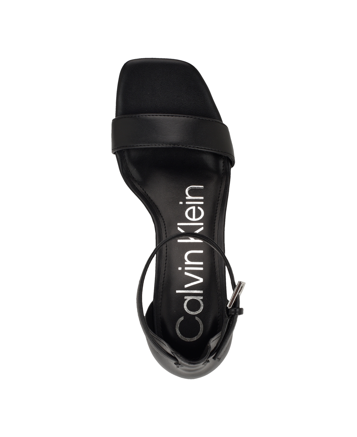 Calvin Klein Marle Womens Ankle Strap Open Toe Block Heel In Black