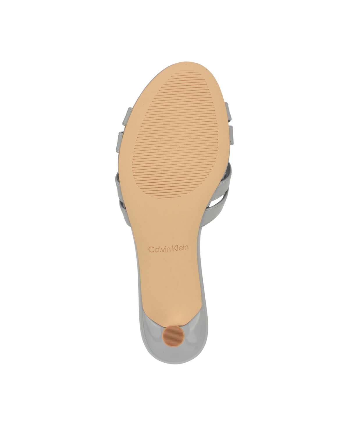 Calvin Klein Gabbie Kitten Heel Slide Sandal In Gray
