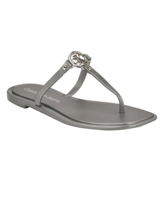 Women's Edhen Logo T-Strap Flat Jelly Sandals