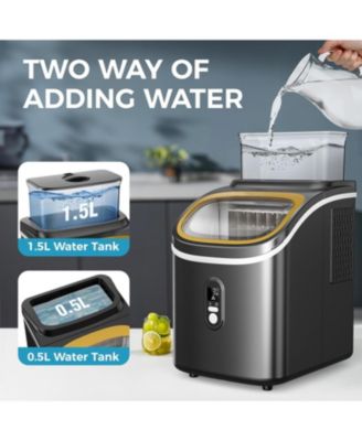 30Lbs/Day Home Portable Cube Ice Maker Includes Ice Scoop and Basket