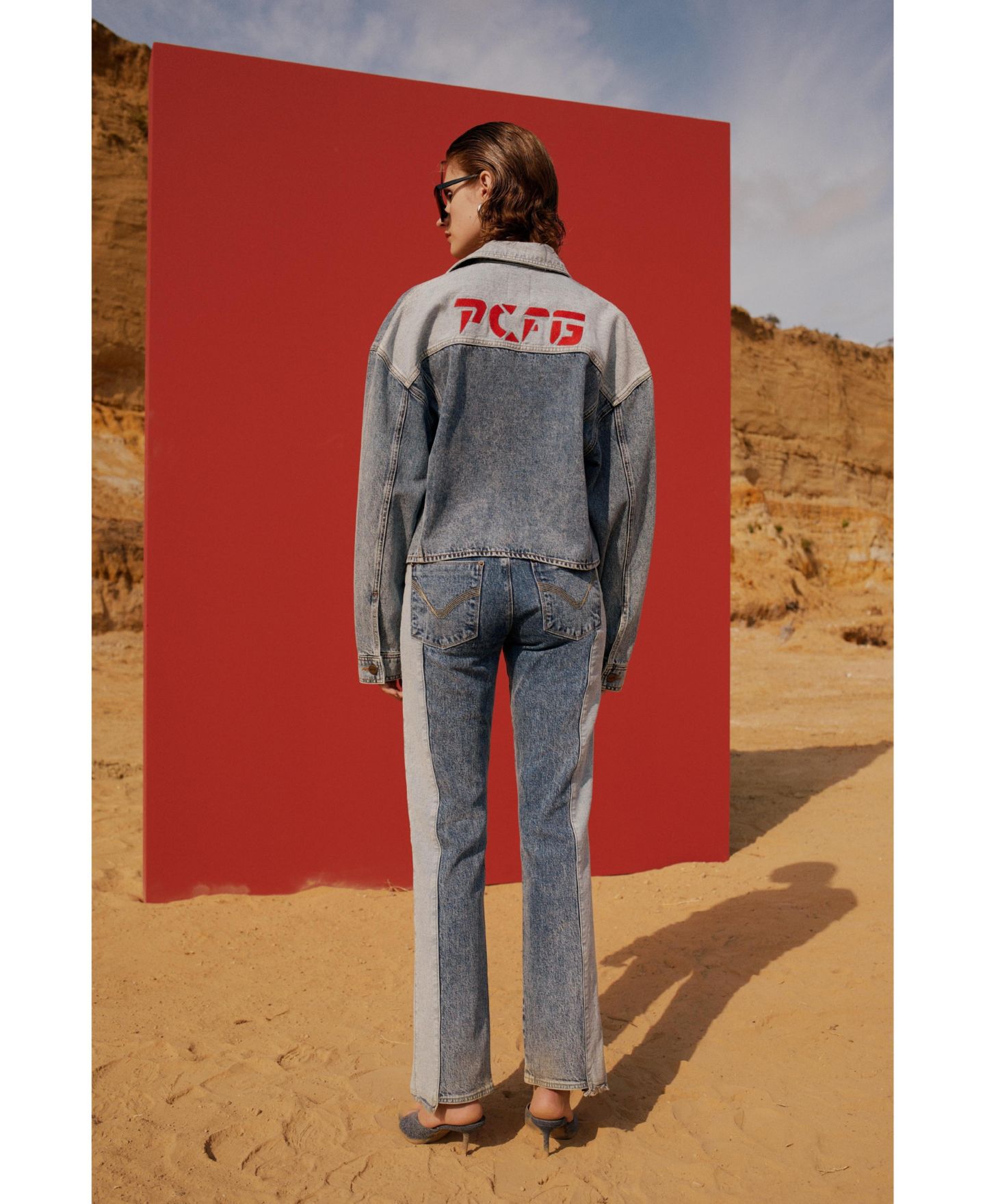 Женские джинсы PCFG Free Heaven Inside Out Blue, цвет: Синий — фото 4