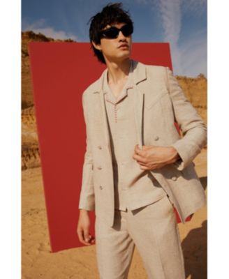 Men's Free Heaven Linen Oversized Blazer