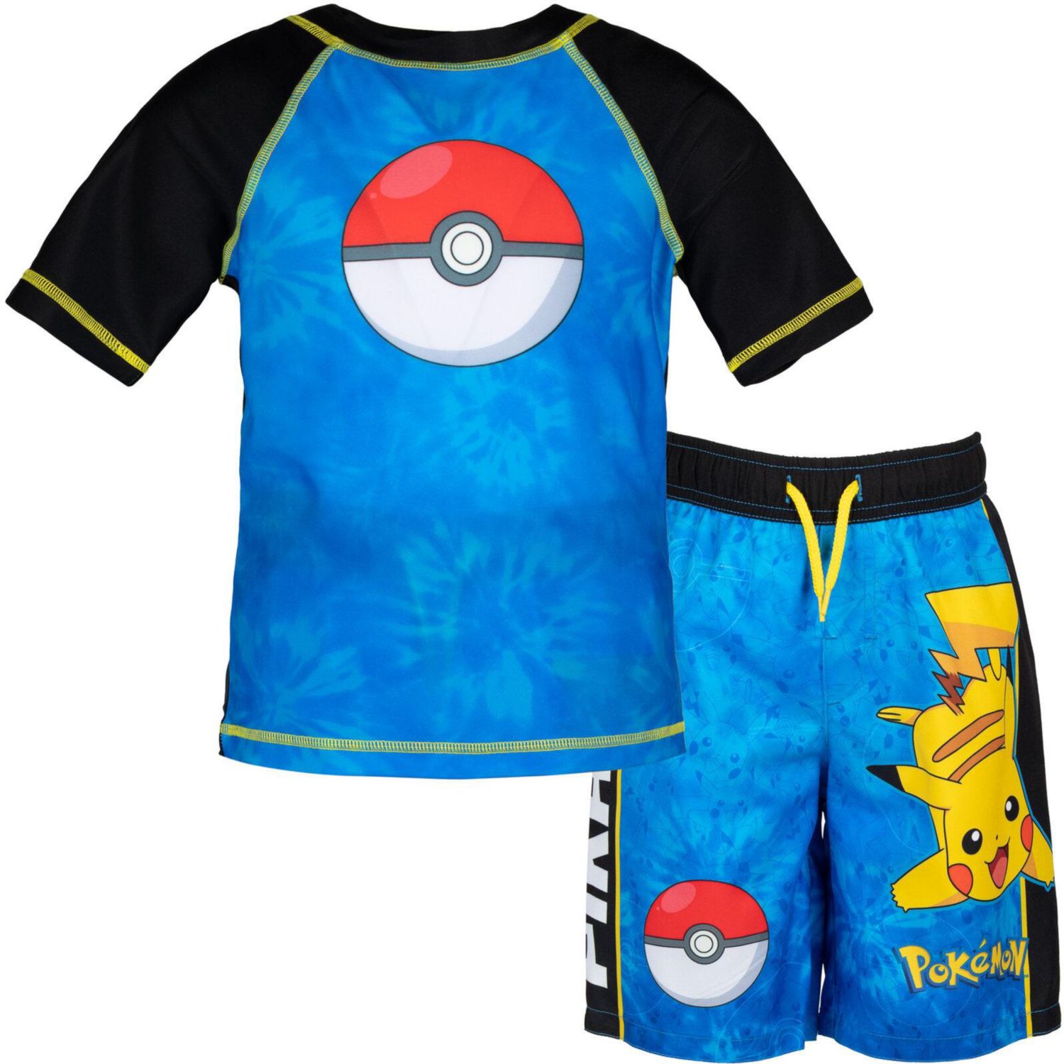 Boys' 2-Piece Swimwear Rash Guard and Swim Trunks Set UPF 50+