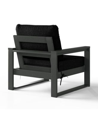 Outdoor Modern 3-Piece HDPE Patio Sofa Set with Side Table