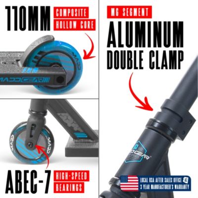 Pro Stunt Scooter for Kids Ages 8 - 12 – Lightweight Durable Trick Scooter for Skatepark and Street – MG3 - Blue