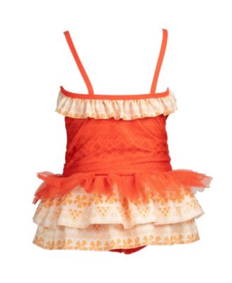 Toddler Girls Princess UPF 50+ Tankini Top and Swim Skirt