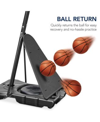 Adjustable 4.4-10ft Basketball Hoop, Portable Goal w/Shatterproof Backboard, Ball Return