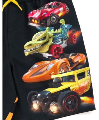 Boys UPF 50+ Pullover Rash Guard and Swim Trunks Outfit Set to