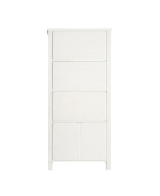 Omaha Modern Farmhouse Storage Cabinet Bookcase, Glass Doors And Open Shelves