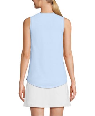 Women's Sleeveless Power Performance Scoop Neck Curved Hem Tunic Tank