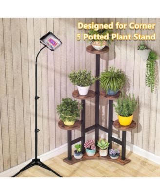 Corner 6-Tier Tall Plant Stand – Tiered Indoor Flower Shelf & Planter Organizer for Living Room or Balcony