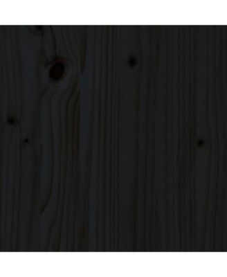 Book Cabinet/Room Divider Black 23.6"x13.8"x40.6" Solid Wood Pine