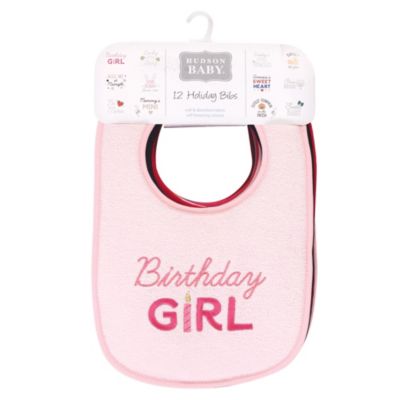 Girls 12Pk Fiber Filled Holiday Bibs