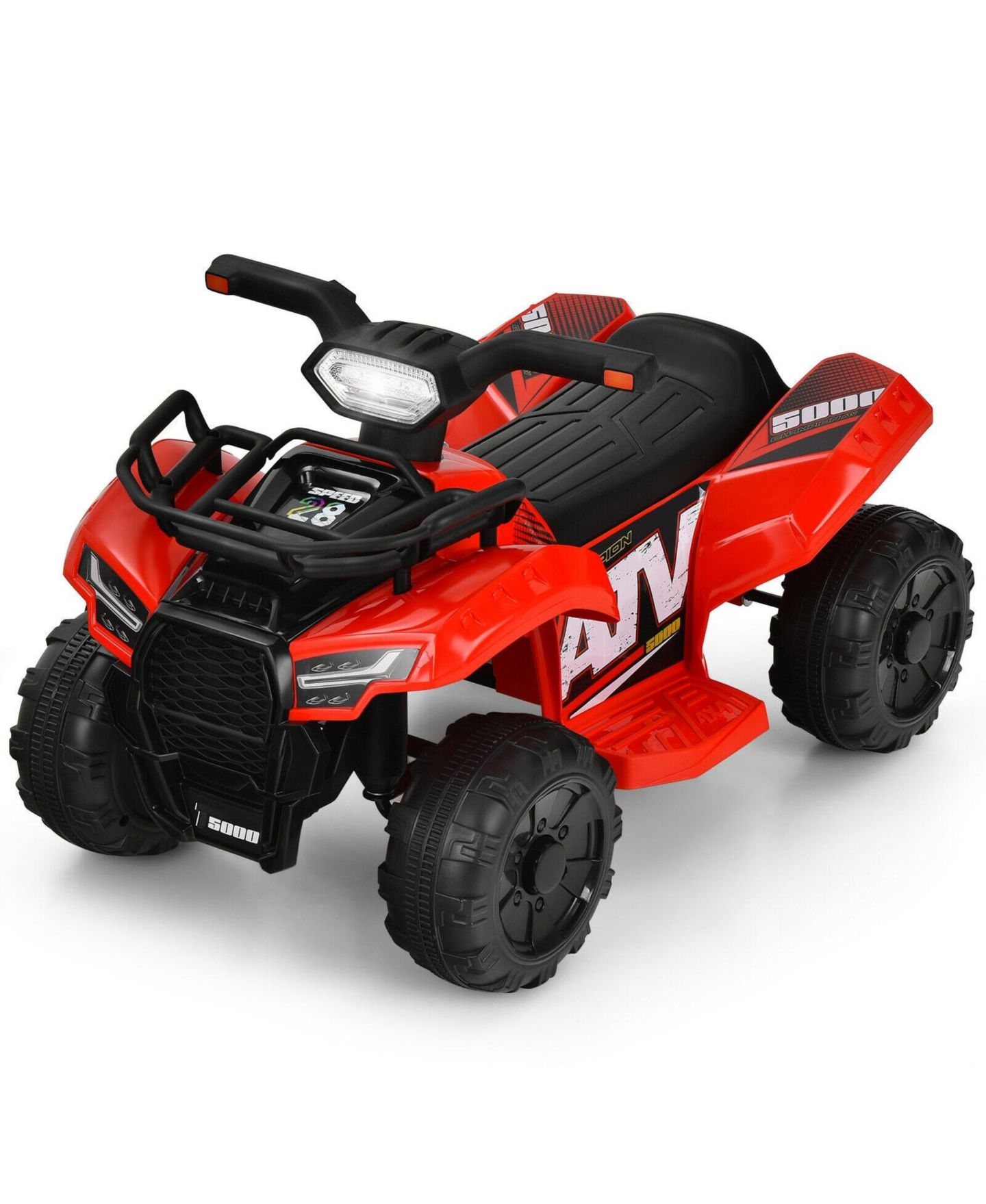 Детская игрушка HONGGE 6V Electric Quad Bike with Rechargeable Battery, LED Lights and MP3 Player, Ages 3+, цвет: Красный — фото 5