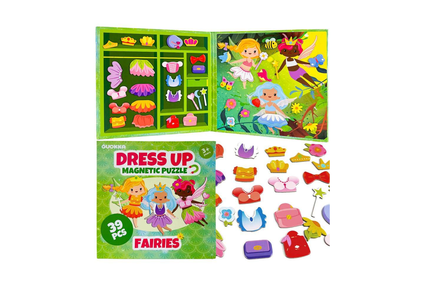 Детские куклы Quokka Mermaids Magnetic Dress-Up Dolls, 35-Piece Set, Ages 3+, цвет: Fairytale — фото 1