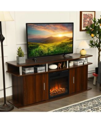 63 Inch TV Entertainment Console Center with 2 Cabinets