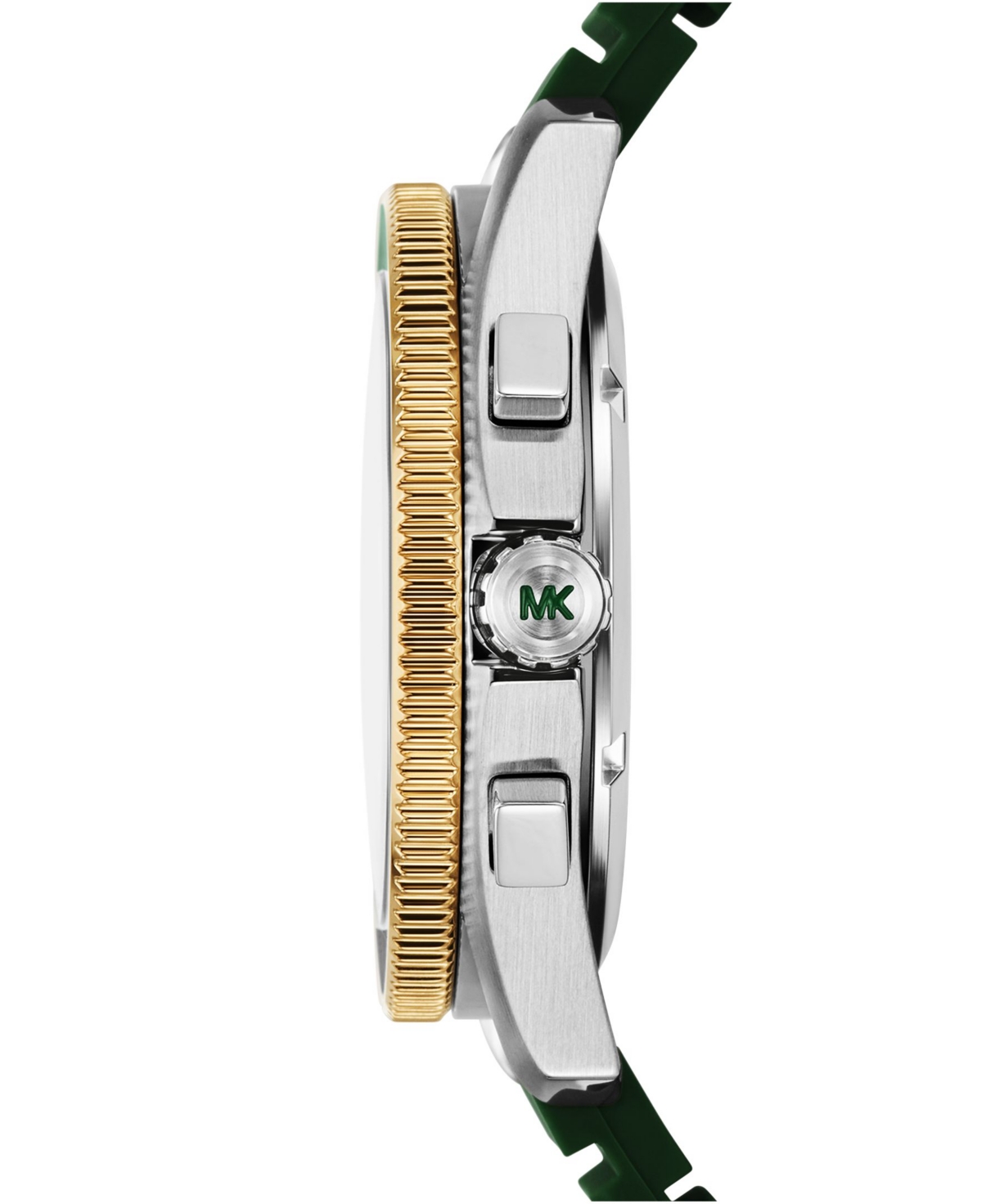 Michael Kors Men's Maritime Chronograph Green Silicone Watch, 45mm In Green