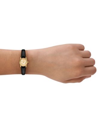 Women's Lexington Black Leather Watch, 19mm