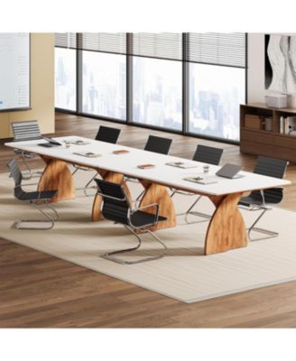 6FT Conference Table for 6-8 People, Meeting Table with Crossed Legs, Industrial Business Training Desk for Office Conference, Meeting Room