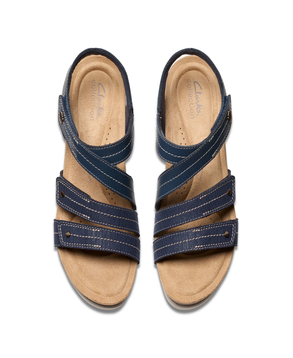 Clarks ® Calenne Clara Wedge Sandal In Blue