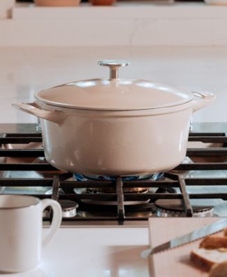 Enameled Cast Iron 5.5-Quarts Round Dutch Oven with Lid