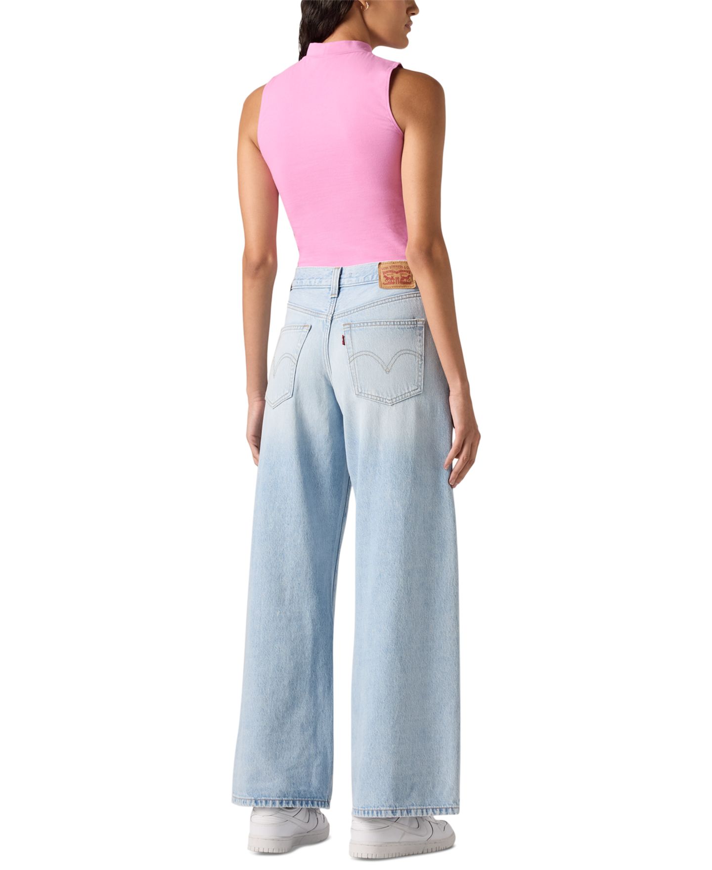 Женские джинсы Levi's '94 Baggy Wide-Leg Relaxed-Fit Denim Jeans, цвет: Abraided Art — фото 3